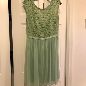 David’s Bridal short lace & mesh dress